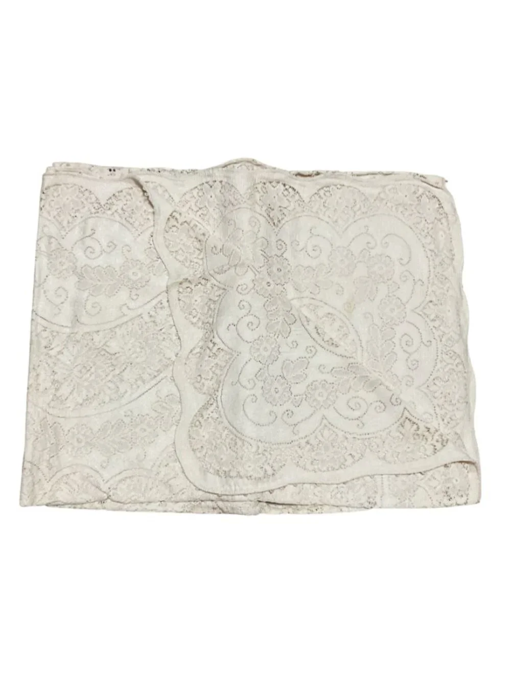 Vtg NOS Scranton Wendelle Lace Dinner Cloth 60